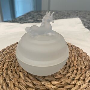 Frosted Glass Unicorn Decorative Box